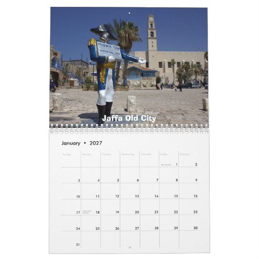 Tel Aviv Calendar Kalender (Jan 2027)