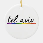 TEL AVIV GAY PRIDE -.png Keramisch Ornament (Achterkant)
