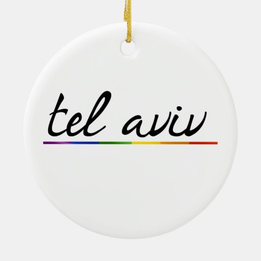 TEL AVIV GAY PRIDE -.png Keramisch Ornament (Achterkant)
