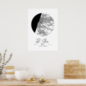 Tel Aviv - Israel Black Water City Map Poster (Keuken)