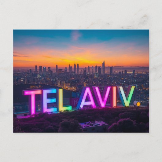 Tel aviv israel briefkaart (Voorkant)