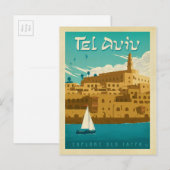 Tel Aviv, Israël Briefkaart (Voorkant / Achterkant)