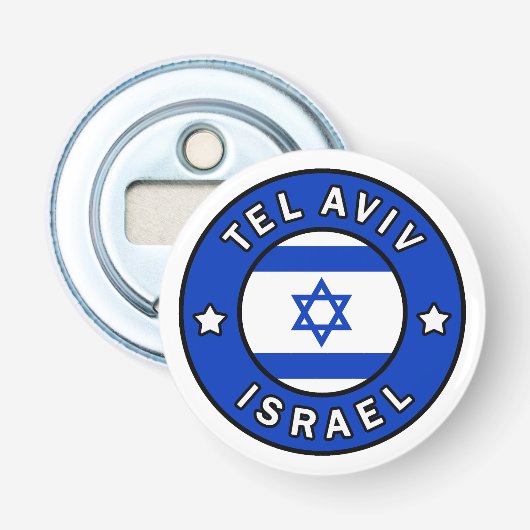 Tel Aviv Israel Button Flesopener (Voorkant)