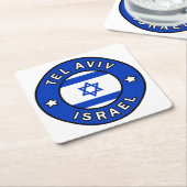 Tel Aviv Israel Kartonnen Onderzetters (Schuin)