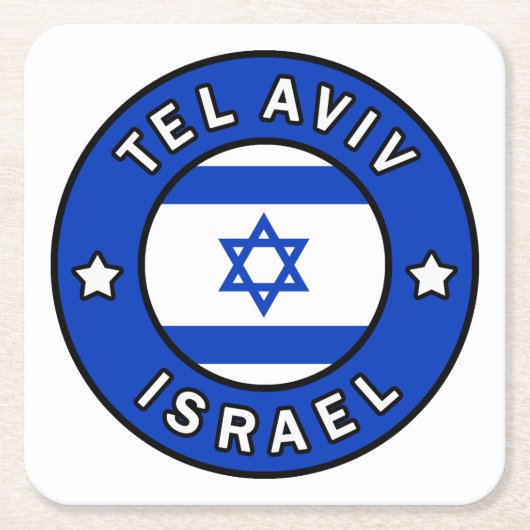 Tel Aviv Israel Kartonnen Onderzetters (Voorkant)