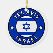 Tel Aviv Israel Keramisch Ornament (Voorkant)