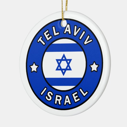 Tel Aviv Israel Keramisch Ornament (Links)