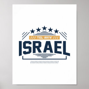 Tel Aviv Israël Modern Urbane Typografie Ontwerp Poster