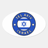 Tel Aviv Israel Ovale Sticker (Voorkant)