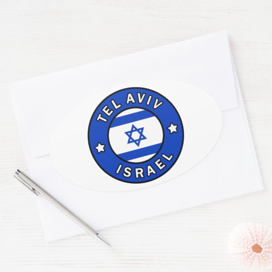 Tel Aviv Israel Ovale Sticker (Envelop)