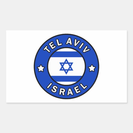 Tel Aviv Israel Rechthoekige Sticker (Voorkant)