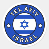 Tel Aviv Israel Ronde Sticker (Voorkant)