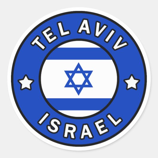 Tel Aviv Israel Ronde Sticker (Voorkant)
