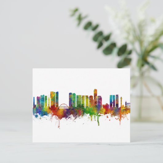 Tel Aviv Israel Skyline Briefkaart (Staand voorkant)