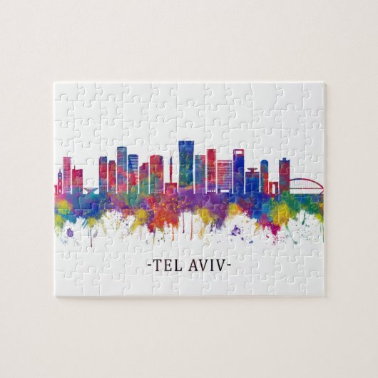 Tel Aviv Israel Skyline Legpuzzel (Horizontaal)