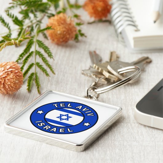Tel Aviv Israel Sleutelhanger (Zijkant)