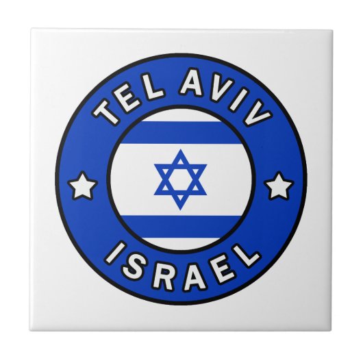 Tel Aviv Israel Tegeltje (Voorkant)