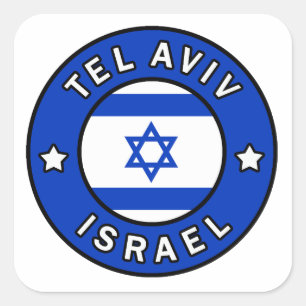 Tel Aviv Israel Vierkante Sticker