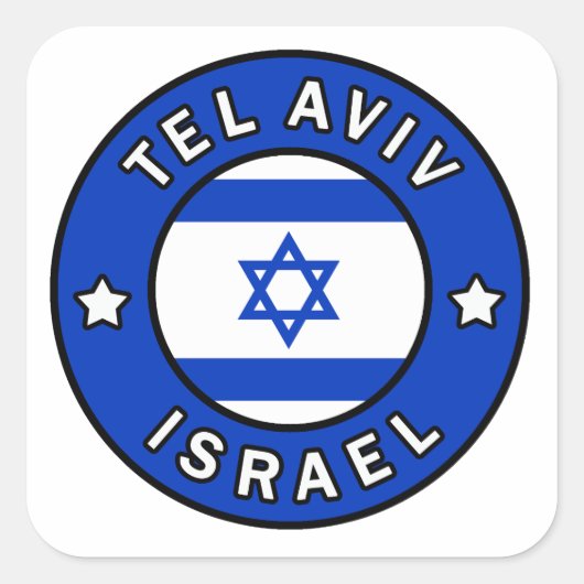 Tel Aviv Israel Vierkante Sticker (Voorkant)