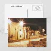 Tel aviv - Jaffa 's nachts Briefkaart (Voorkant / Achterkant)