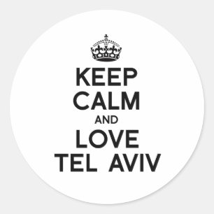 TEL AVIV KEEP CALM -.png Ronde Sticker