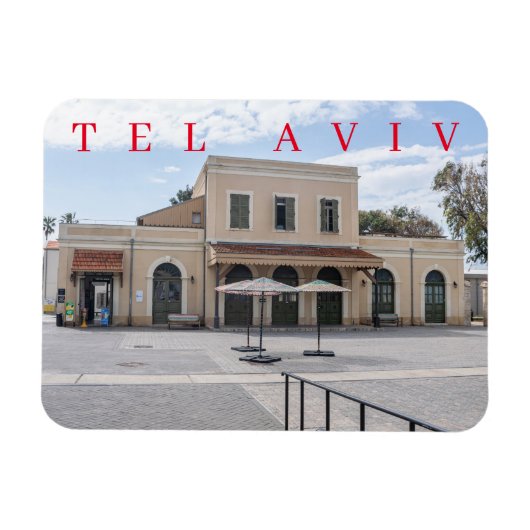 Tel Aviv Old Train Station uitzicht fridge magnet Magneet (Horizontaal)