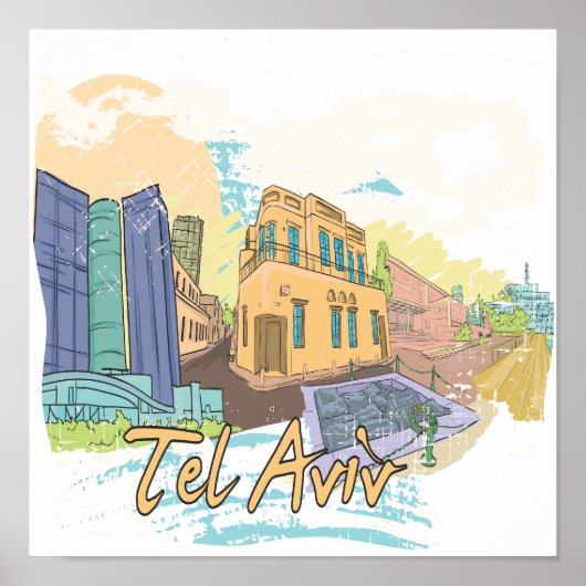 Tel Aviv Poster (Voorkant)