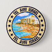 Tel Aviv Ronde Button 7,6 Cm (Voorkant)