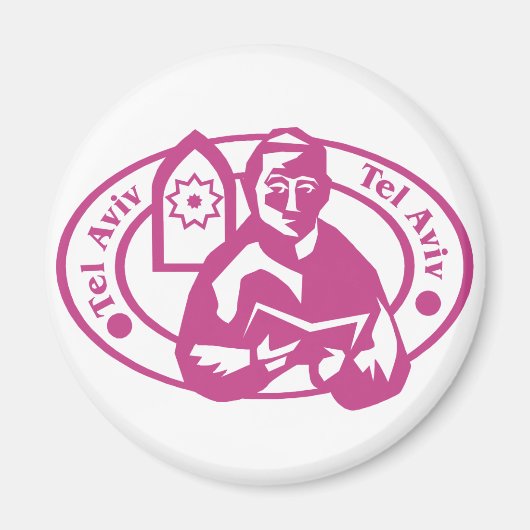 Tel Aviv Stamp Magneet (Voorkant)