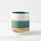tel aviv strand tweekleurige koffiemok (Center)