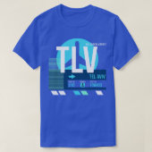 Tel Aviv TLV Airport Code Bagage Label T-shirt (Design voorkant)