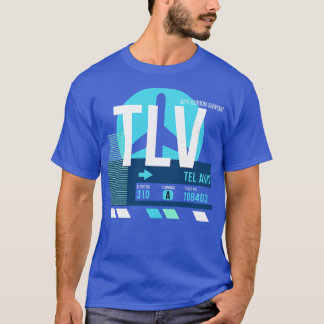Tel Aviv TLV Airport Code Bagage Label T-shirt
