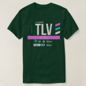 Tel Aviv TLV luchthavencode Bagage Label 1 T-shirt (Design voorkant)