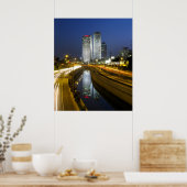 Tel Aviv Towers Night Photo Poster (Keuken)