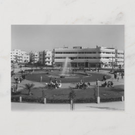 Tel Aviv's Dizengoff Circle in de jaren dertig Briefkaart