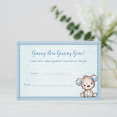 Tel de Beren Baby shower spel schattig bruin Beer Informatiekaartje (Staand voorkant)