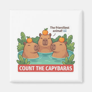 Tel de Capybaras Animal World Quest voor Peuters Magneet
