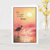 Tel de dagen niet, maak de Aantal Dagen Aanmoedigi Kaart (Gele Bloem)