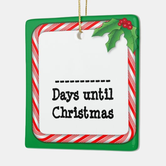 Tel de dagen tot Kerstmis Keramisch Ornament (Links)