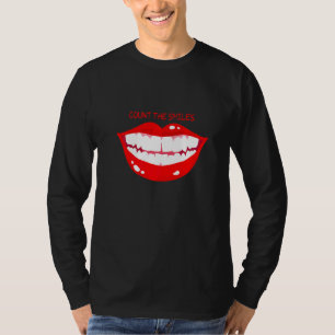Tel de glimlachende rode lips t-shirt