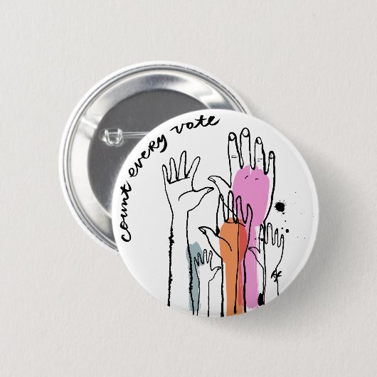 Tel Elke stemknop Ronde Button 5,7 Cm (Voorkant /achterkant)