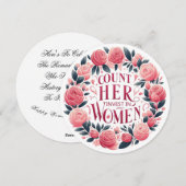 Tel haar in: Vrouwen Geschiedenis Flat Holiday Kaa Feestdagenkaart (Voorkant / Achterkant)