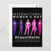 Tel haar op Internationale Vrouwendag Briefkaart (Voorkant / Achterkant)