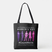 Tel haar op Internationale Vrouwendag Tote Bag (Achterkant)