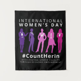 Tel haar op Internationale Vrouwendag Wandkleed