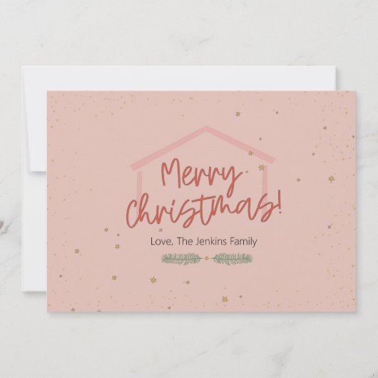 Tel het allemaal van de kerstfeestfoto kaart (Achterkant)