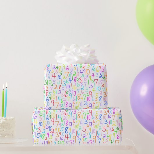 Tel het op (op wit) cadeaupapier (Feestgeschenken)