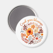 Tel Je Blad - Herfst Bloemenkrans Magneet (Voorkant / Achterkant)