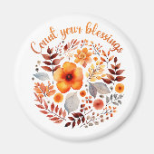 Tel Je Blad - Herfst Bloemenkrans Magneet (Voorkant)