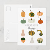 Tel Je Bladste Pumpkins Herfst Briefkaart (Voorkant / Achterkant)